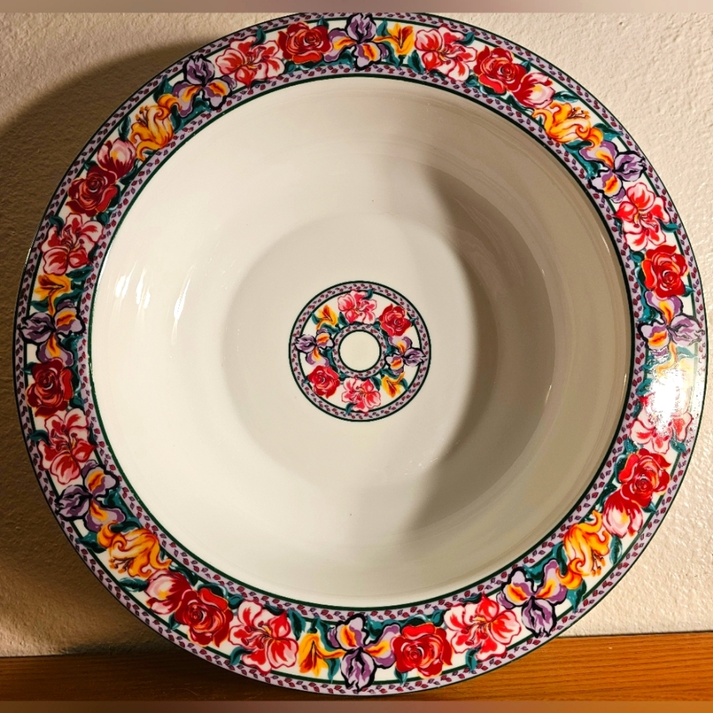Elizabeth Arden Floral Porcelain Serving Bowl vintage